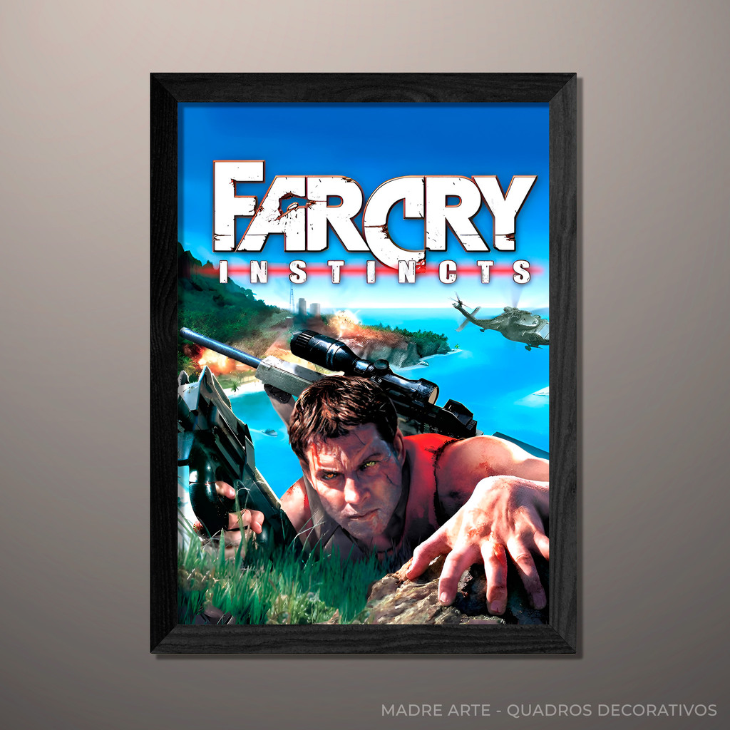 Quadro Decorativo Far Cry  Instincts A4 Com Vidro