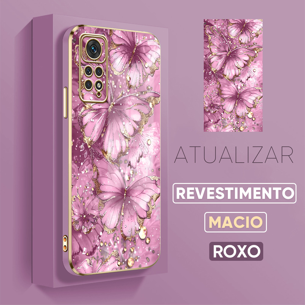 Capinha Macia Para Xiaomi Redmi Note 11 11S Capa Luxo De Celular Protetora Silicone Case 2240 DD