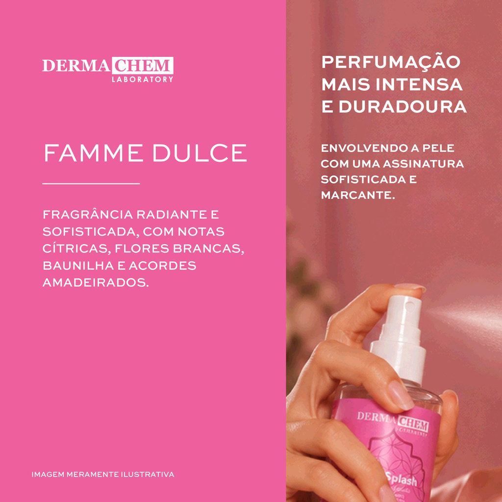 Body Splash Glow Dermachem 200ml Perfume Corporal Famme Dulce · foto 2