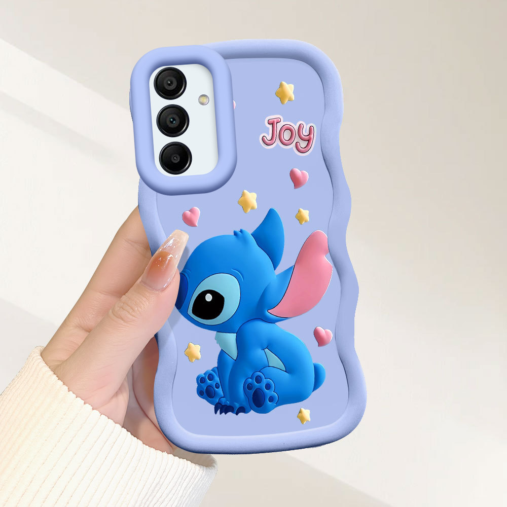 Capinha Stitch Para Samsung Galaxy A15 4G 5G Capa De Silicone Macia Estilo Simples Macaron Case 0412