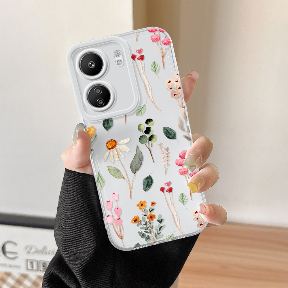 Capinha Capa Para Xiaomi Redmi 13C 4G Kawaii Transparente Silicone De Celular 0384TSY