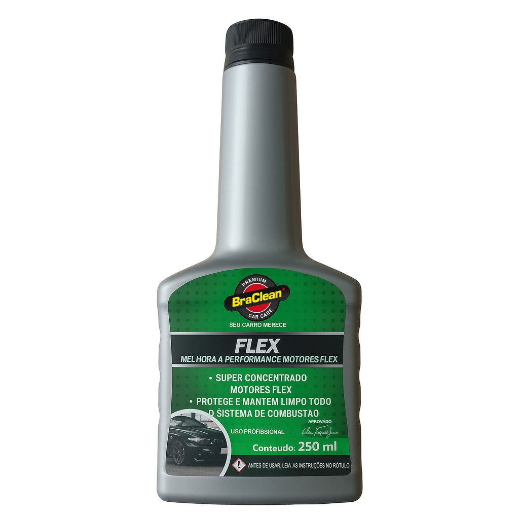 Aditivo Combustível Flex 250ml Motores Gasolina Alcool Etanol Limpeza Potencia Economia E Combustão
