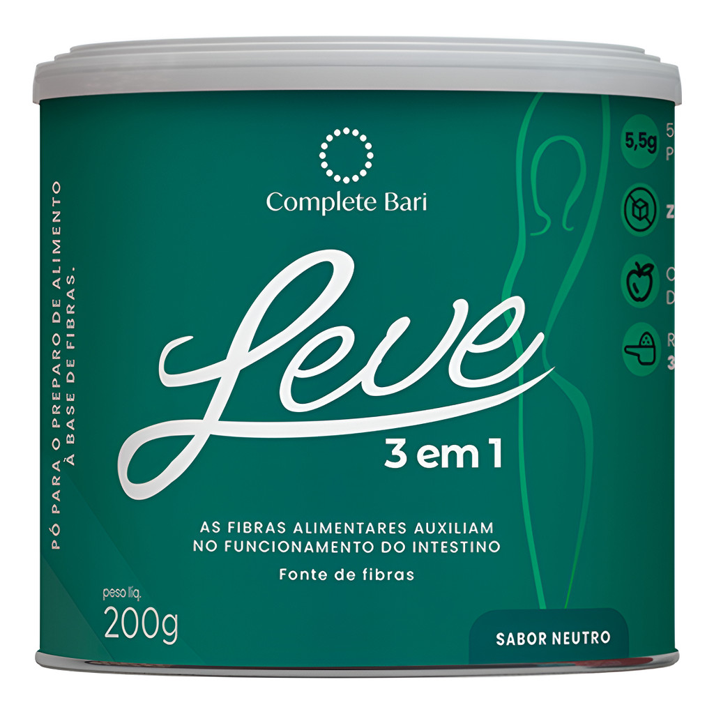 Complete Bari Leve 3 Em 1  Fibras Goma Guar Vinagre De Maçã