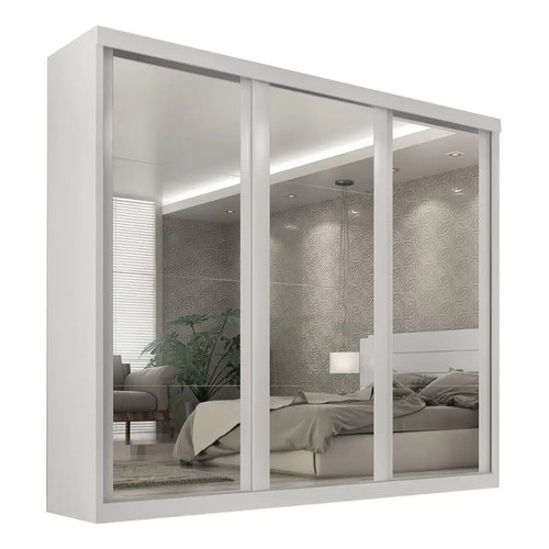 Guarda Roupa Casal Sevilha C 3 Esp Cor Branco