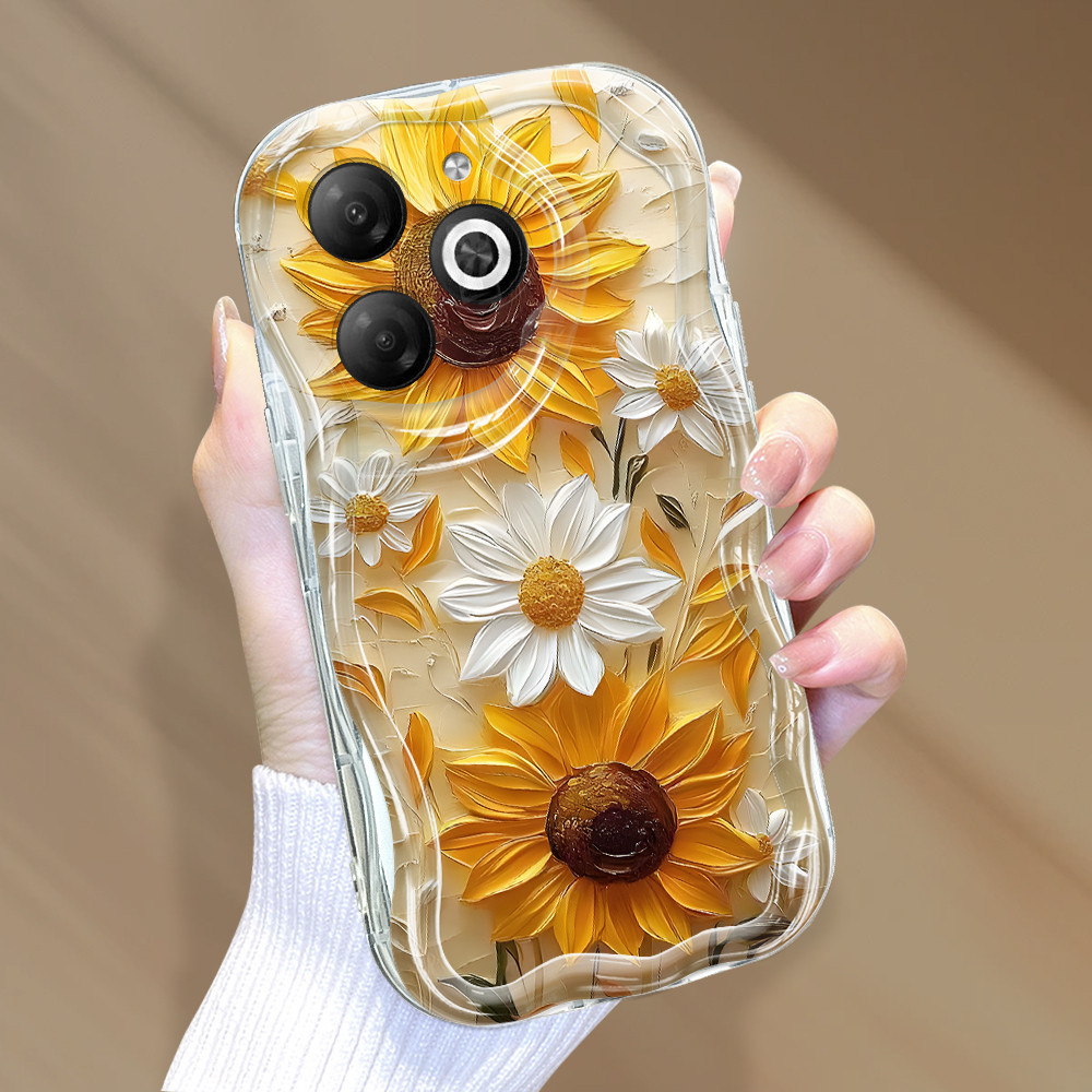 Capinha Para Infinix Smart 8 Pro HD Plus Hot 40i Capa de Silicone Macio Borda Wave Anti Choque Proteção Case NYW 3353