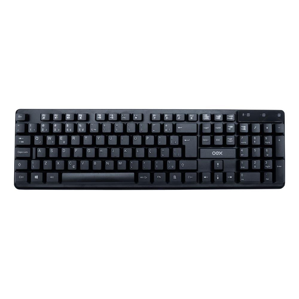 Kit Teclado E Mouse Wireless Oex TM408 Padrao ABNT2 Pilha Conexao Nano USB PC Home Office