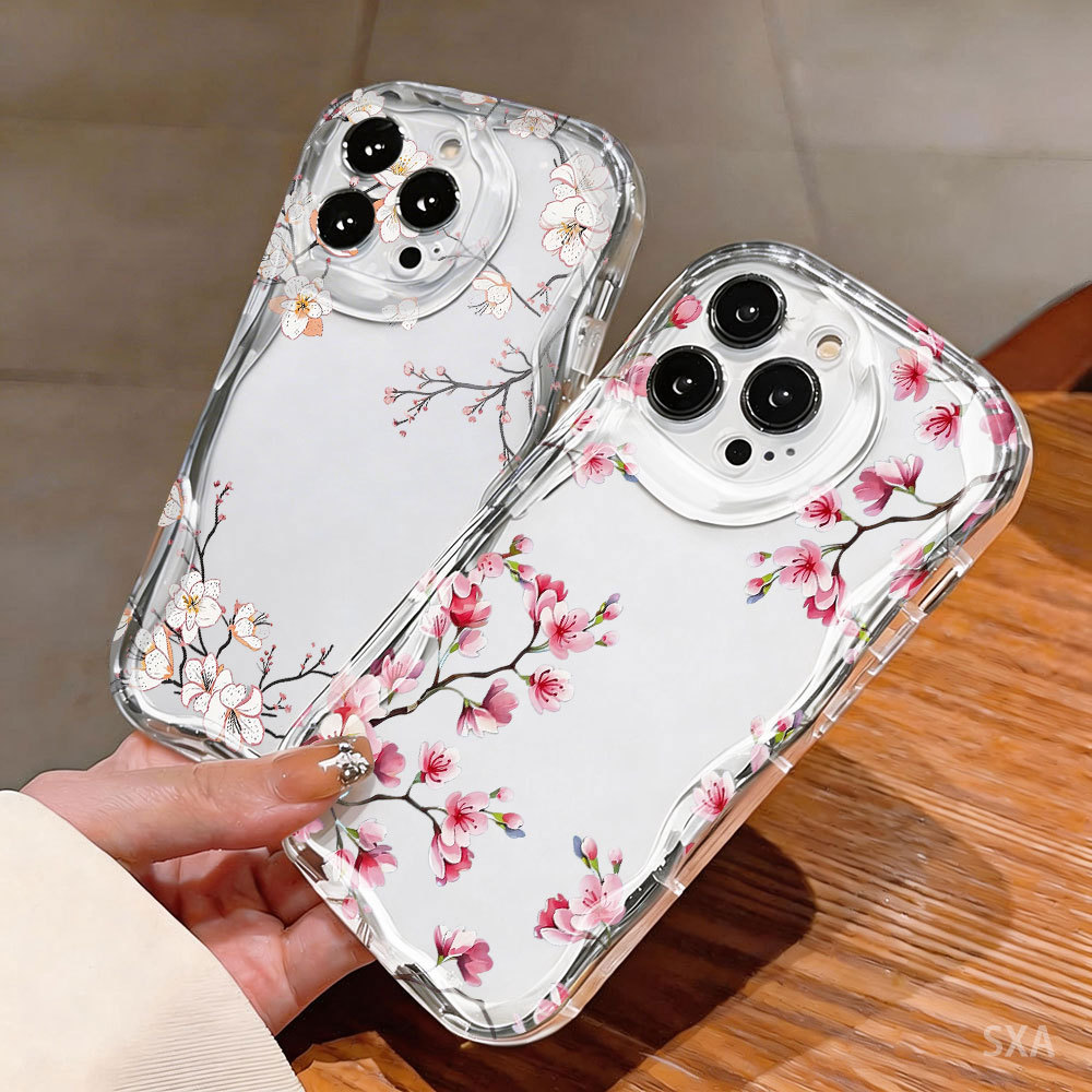 Capinha Para Samsung Galaxy A16 A15 A14 A13 A12 A11 A10 A06 A05 A03 A04E Silicone com Floral Estilo Ins Capa FA624