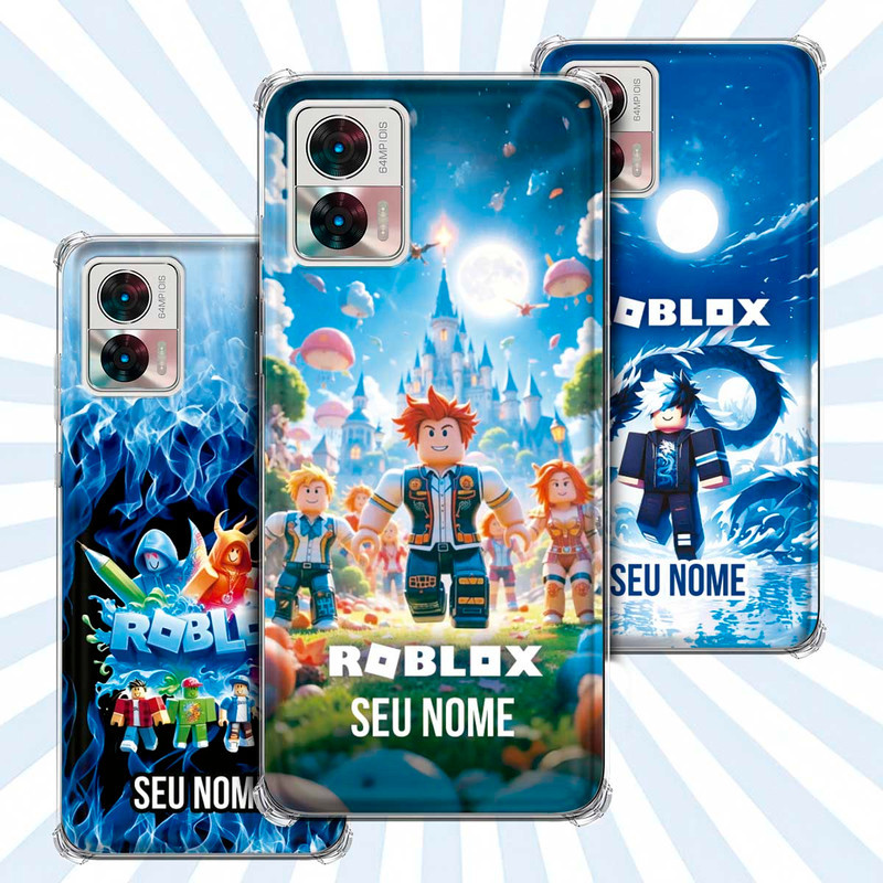 Capa Capinha - Motorola Moto Edge 30 Neo - Jogo Roblox Gamer Avatar Skin Personalizada Nome