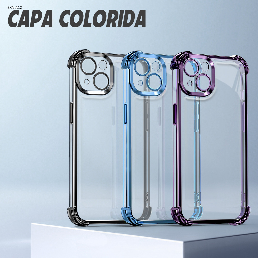 Capinha Anti-Impacto Para Samsung Galaxy A17 A16 A15 A14 A13 A12 4G 5G Capa de Celular Transparente Case FS0000