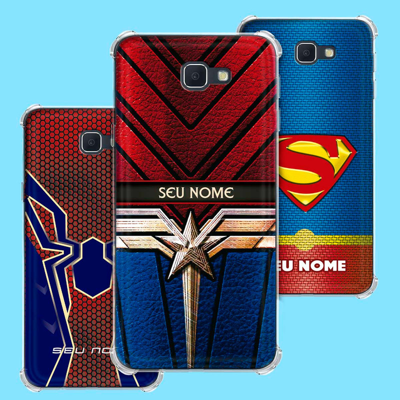 Capa Capinha - Samsung Galaxy J5 Prime - Super Heróis Multiverso HQ Personalizada com Nome