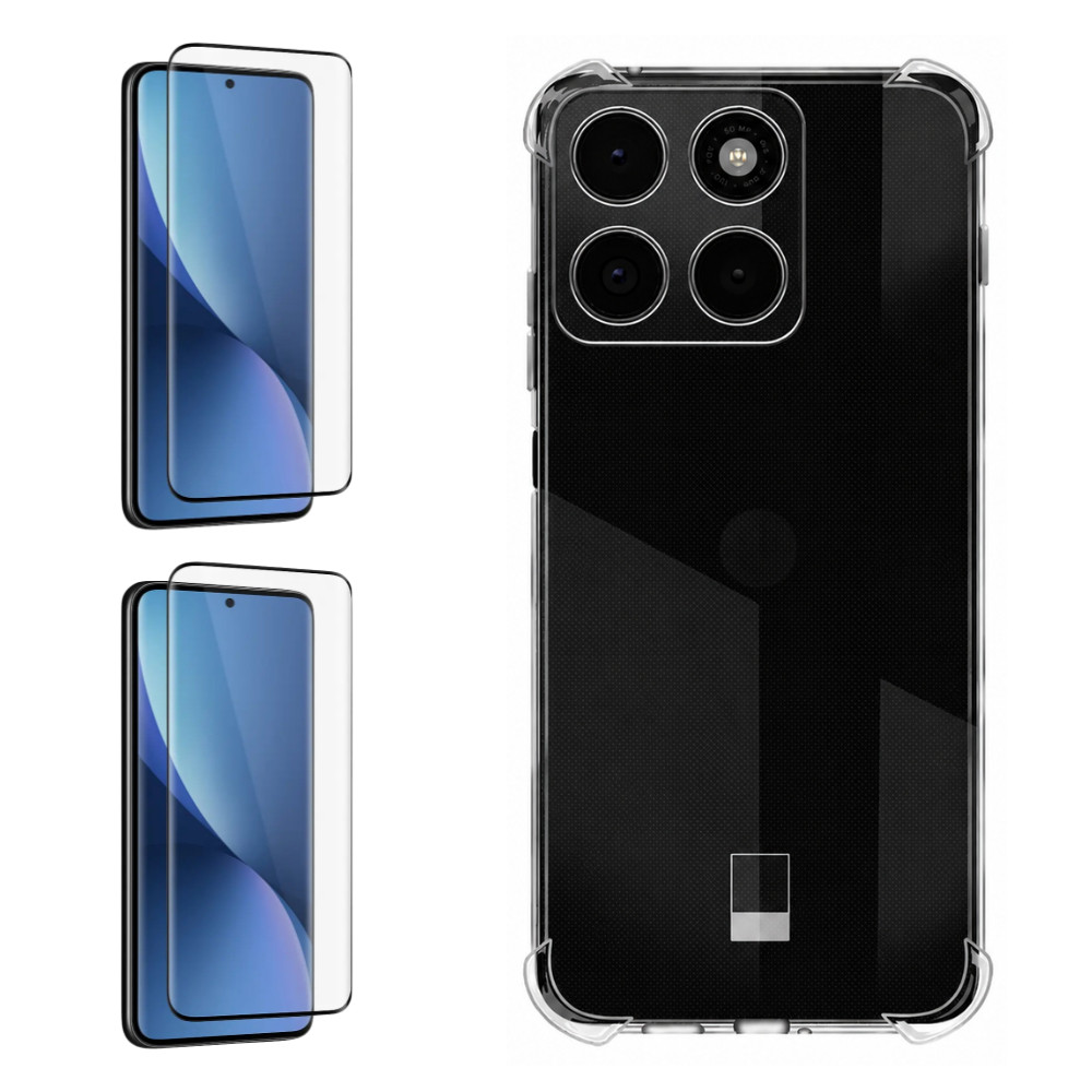 Capa Capinha Anti-Shock + 2x Película De Vidro 3d 9d Temperado Para Moto Edge 70 Pro