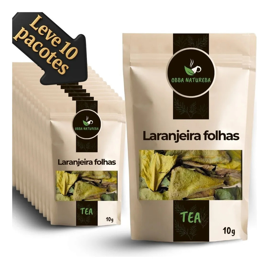 Erva Natural de Laranjeira Folhas para Chá - Receba 10 Unidades Alta Qualidade Folhas Para Infusão