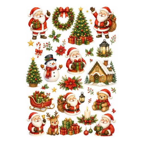 Decalque Porcelana Forno Caseiro - Natal Feliz