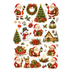 Decalque Porcelana Forno Caseiro - Natal Feliz