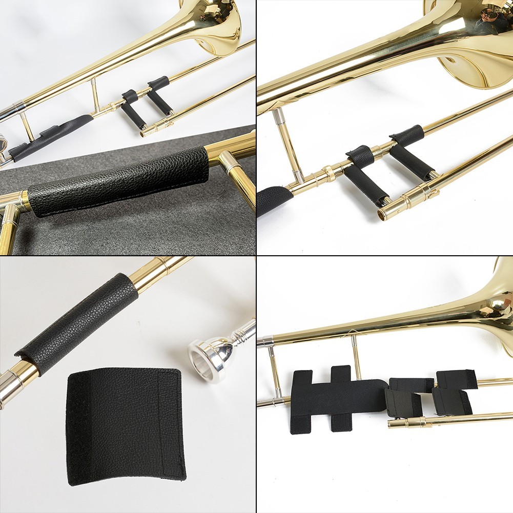 [HOT] Trombone Trompete Handguard Almofada Couro Sax Para Capa Protetora De Pescoço-SULO