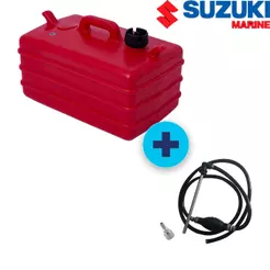 TANQUE 28 LITROS COM MANGUEIRA COMPLETA SUZUKI ATÉ 65HP - VERMELHO