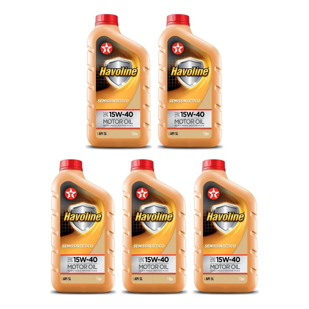 5 Litros Óleo Motor Havoline Semi Sintético 15w40 Api Sl