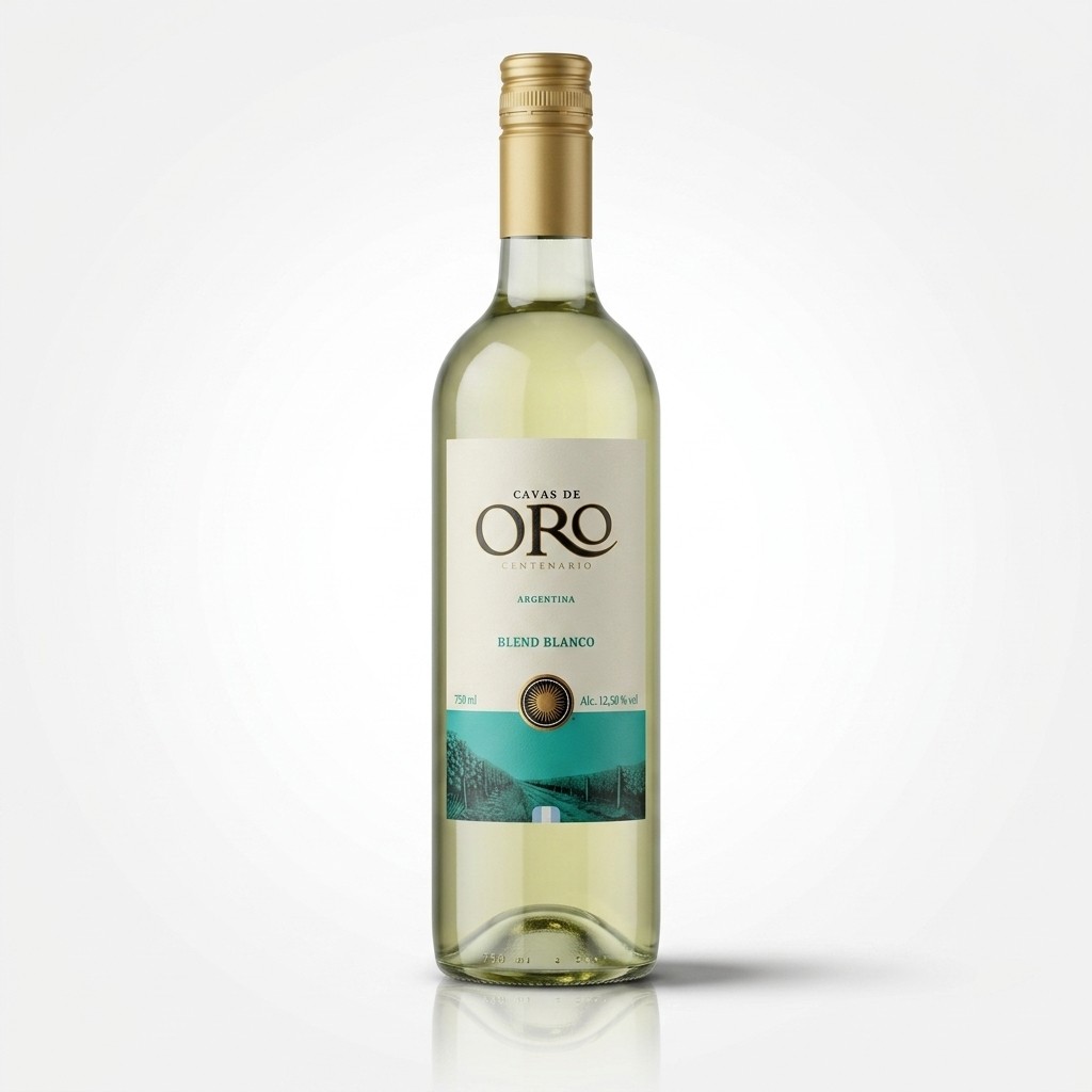 Vinho Fino Branco Seco Cavas De Oro Centenario Blend Mendoza Argentina Safra 2025 Original De 750 ML