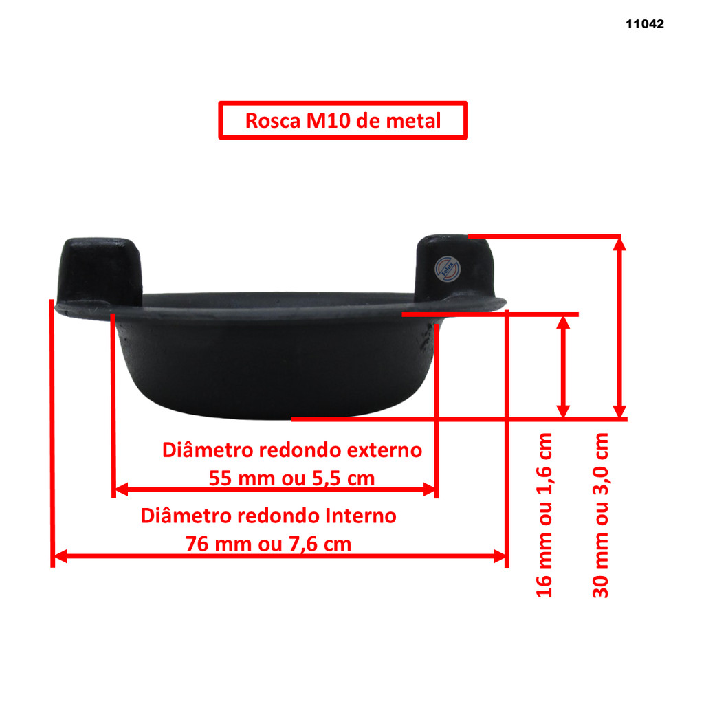 Porca Borboleta travar prender Estepe Kombi 1997-2013 — imagem 2 de 2