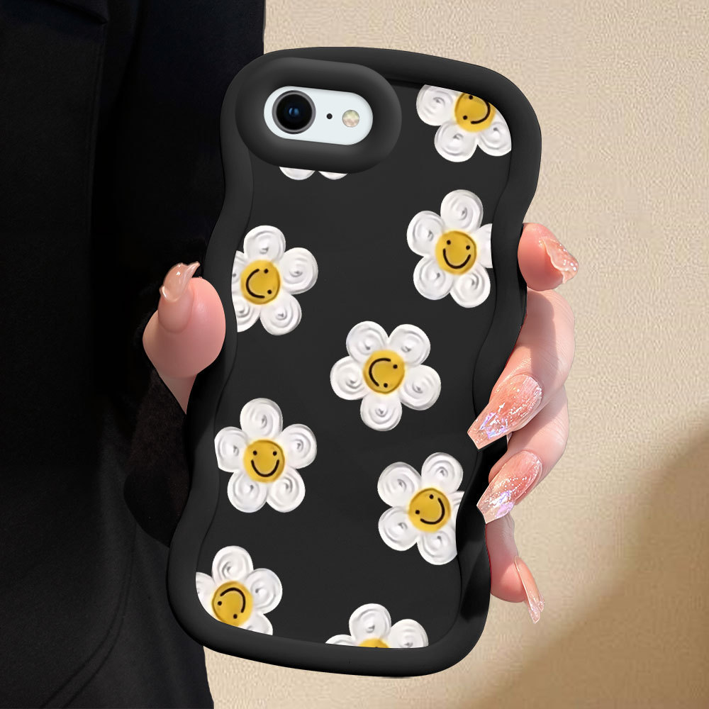 Capa Flor Girassol Para iPhone 7 8 6 6S SE 2020 2022 Capinha Macia De Silicone Celular 0416 MKL