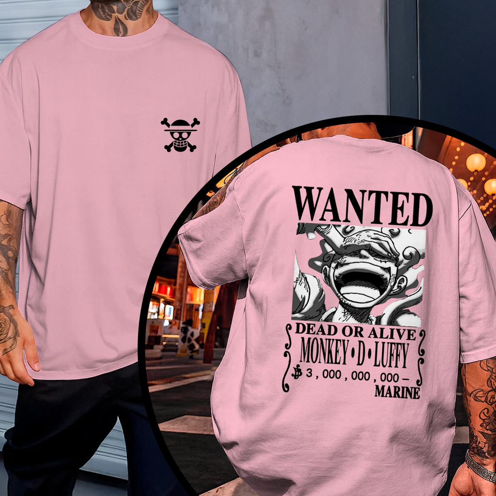 Camiseta P ao G5 Com Plus size Estampada Over Confortável Aproveite Wanted Luffy