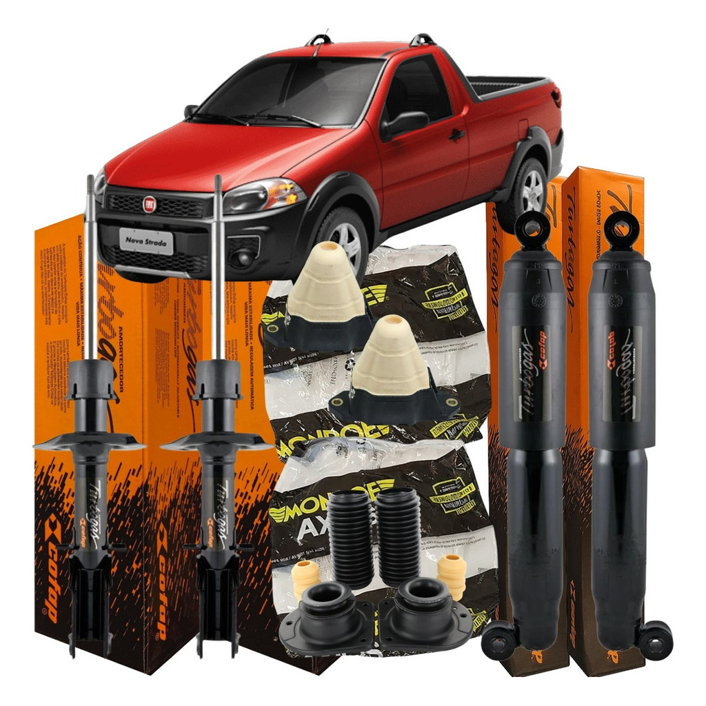 Kit Amortecedor Dianteiro Traseiro  Fiat Strada 1.4 2012