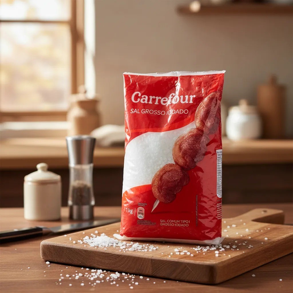 Sal Marinho Grosso Carrefour 1kg Ideal Para Churrasco Premium