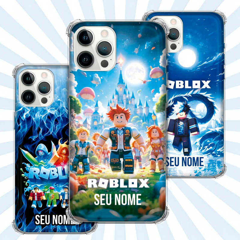 Capa Capinha - iPhone 12 Pro - Jogo Roblox Gamer Avatar Skin Personalizada Nome