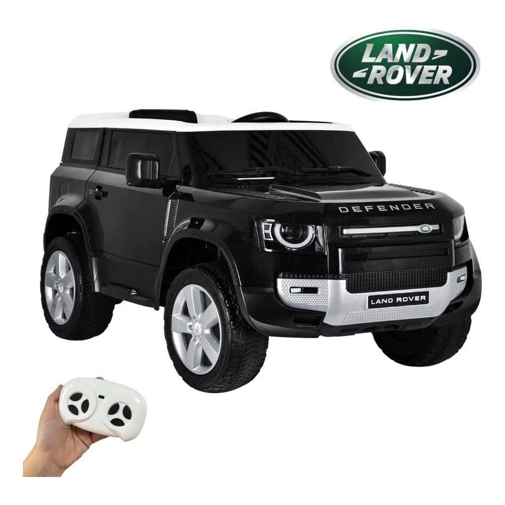 Imagem Mini Carro Elétrico Land Rover Defender 12v Preto Importway BW271PT