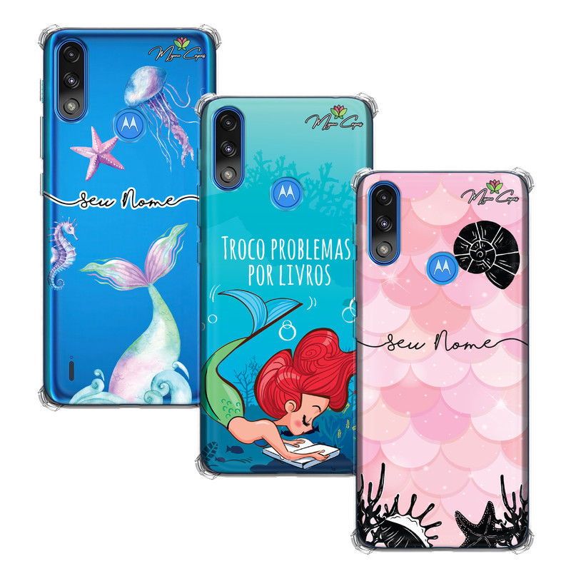 Capa Capinha - Motorola Moto E7 Power - Sereia Personalizada
