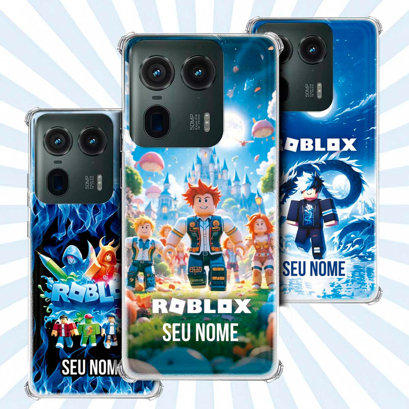 Capa Capinha - Motorola Moto Edge 50 Ultra - Jogo Roblox Gamer Avatar Skin Personalizada Nome