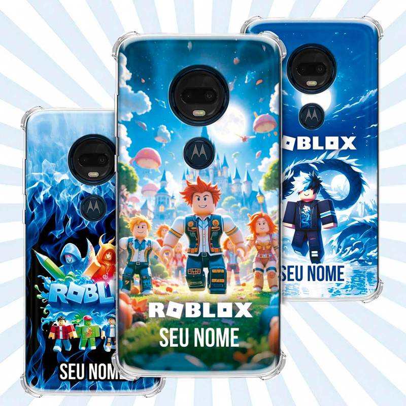 Capa Capinha - Motorola Moto G7 Plus - Jogo Roblox Gamer Avatar Skin Personalizada Nome
