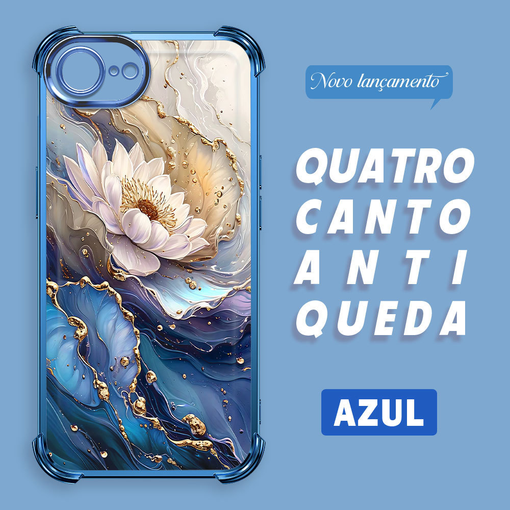 Capa Macia Luxo Para iPhone 17E 16E Telefone Capinha Capas Anti Impacto Choque Case Transparente 1135 FS