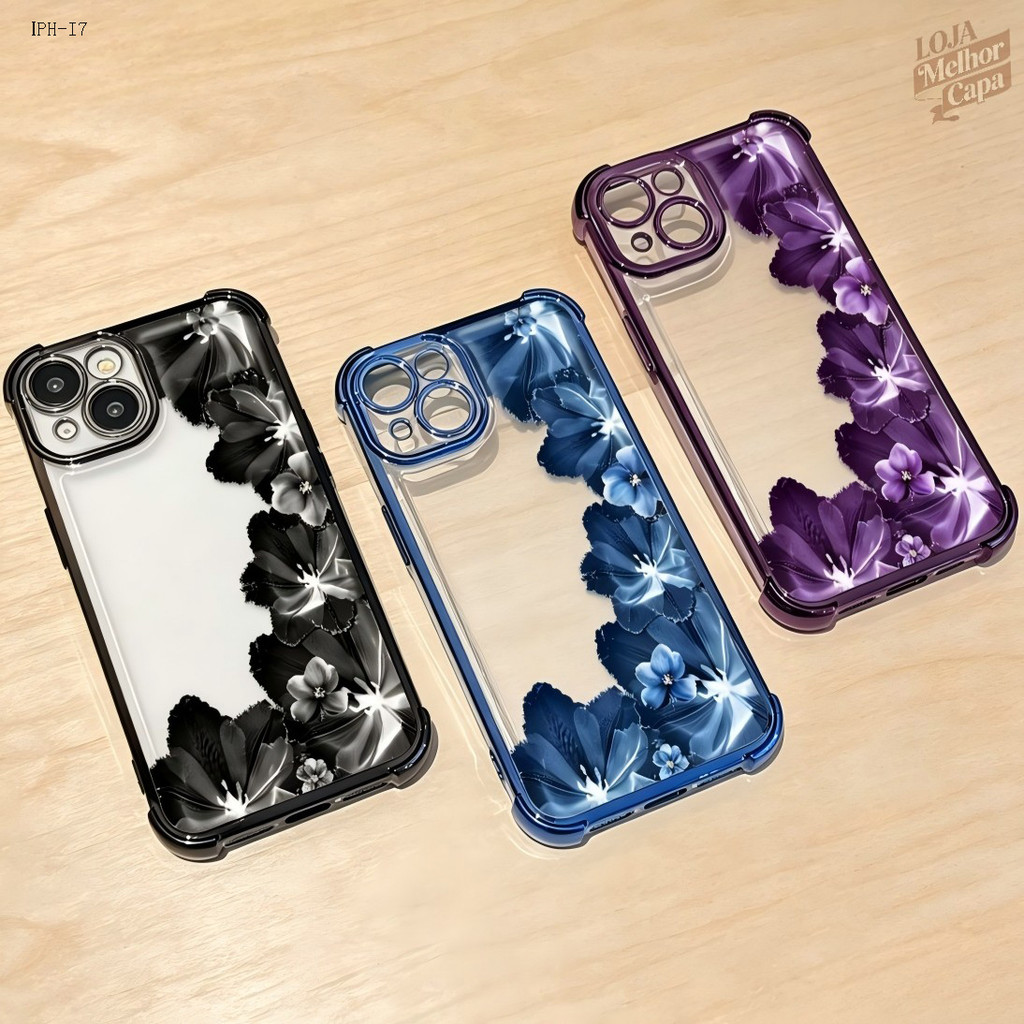 Capinha Capa Anti Impacto Luxo Para iPhone 17 17E 16 16E 15 14 13 12 11 XR X XS 7 8 SE Pro Max Plus Transparente 1147FS