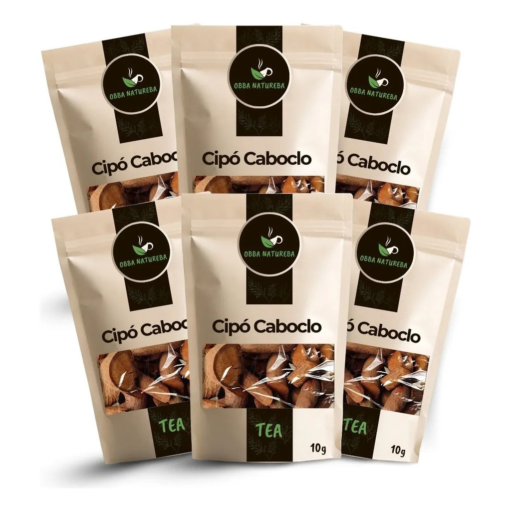 Cipó Cabloco Para Chá Seca Naturalmente Ingrediente Natural Selecionado - Receba 6 Pacotes Contendo Partes da Casca