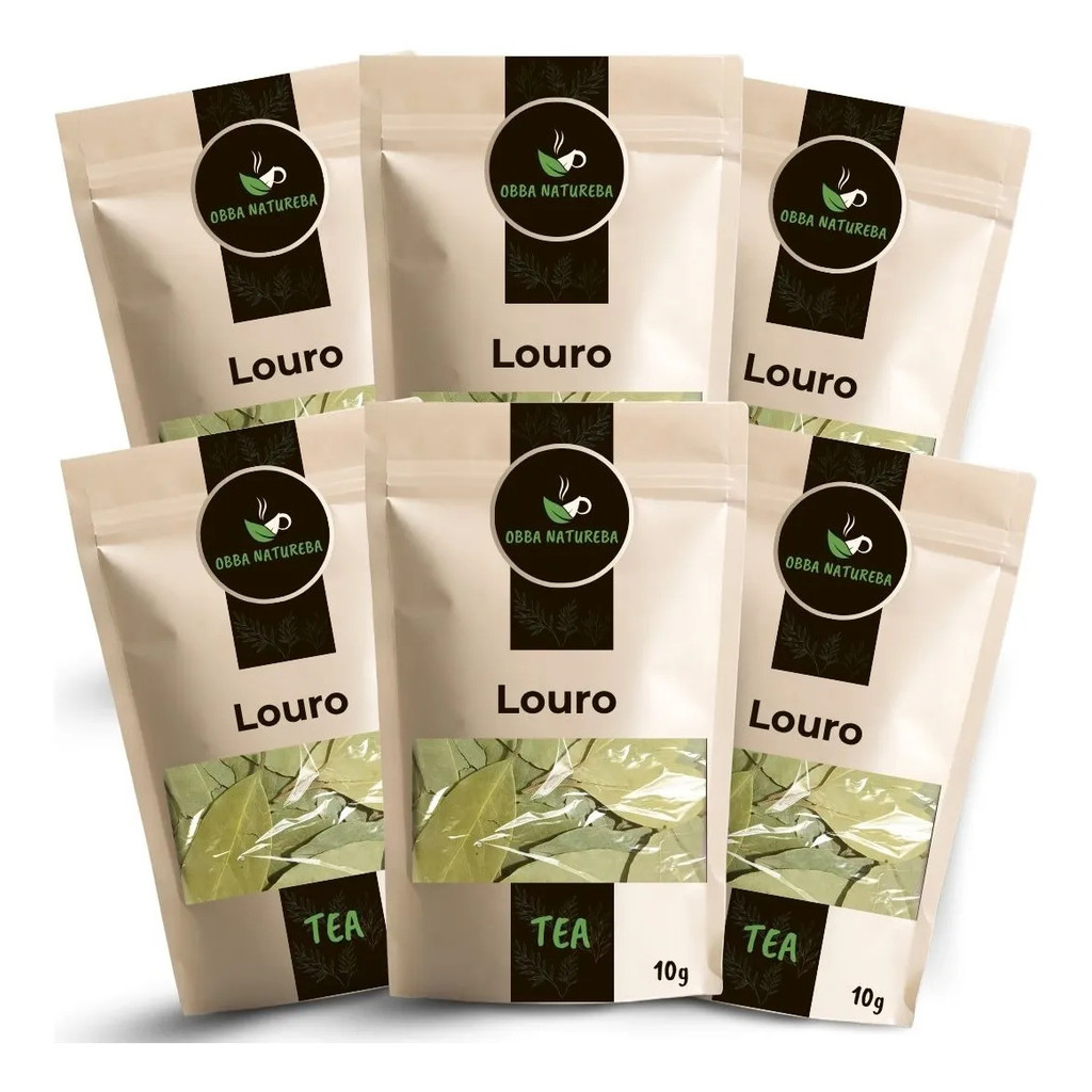 Louro Folhas para Chá Ervas Cuidadosamente Embalada Produto Para Infusão - Receba 6 Pacotes