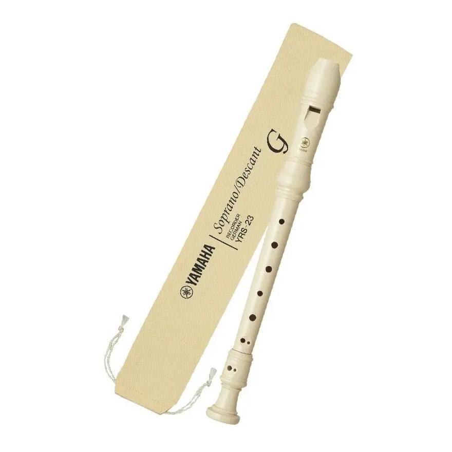 Flauta Doce Soprano Yamaha Yrs23g Germanica Cor Bege