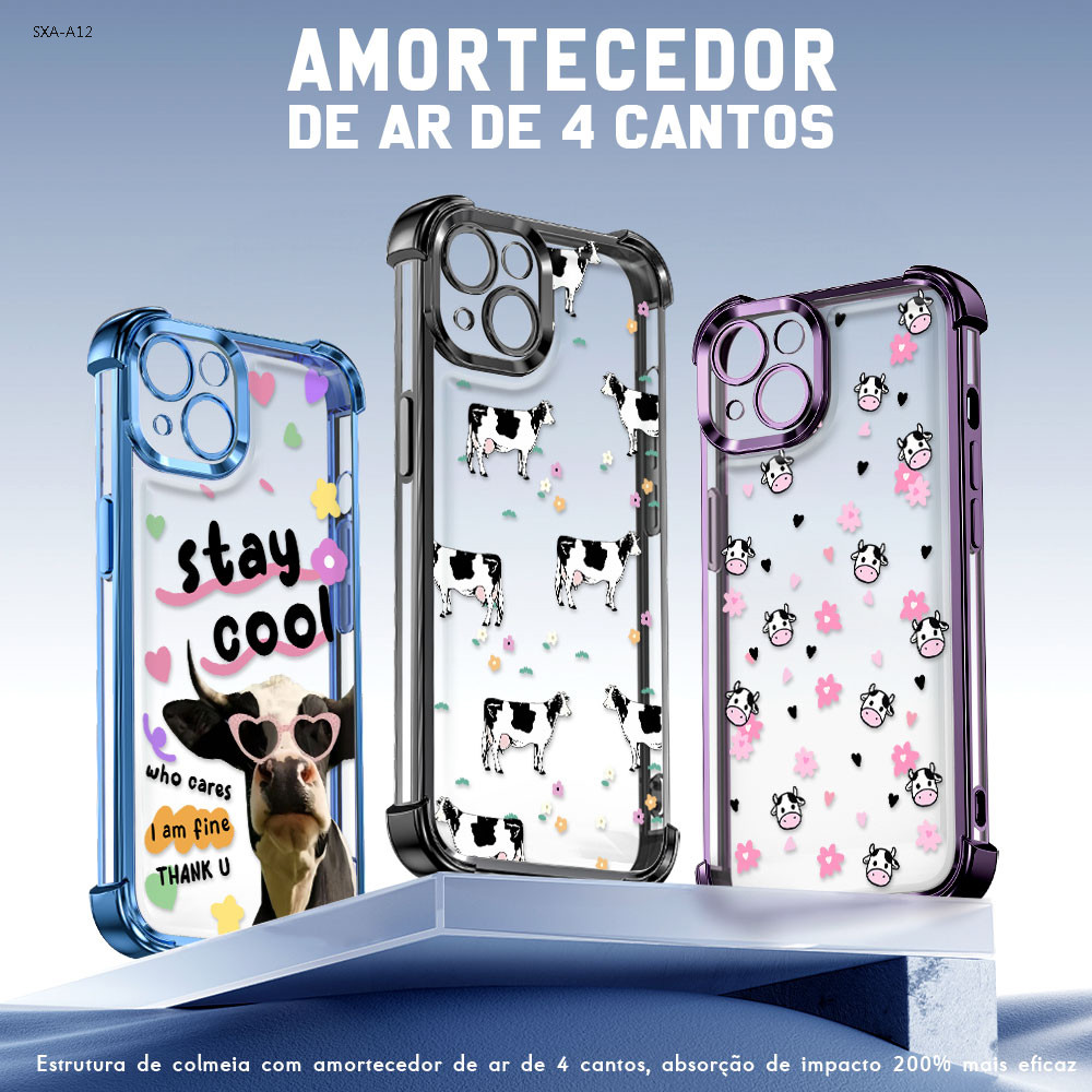 Capa Para Samsung Galaxy A17 A16 A15 A14 A13 A12 4G 5G Capinha Transparente Protetora De Celular FS1024
