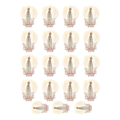 Decalque Porcelana Forno Caseiro - Nossa Senhora Fátima 6cm