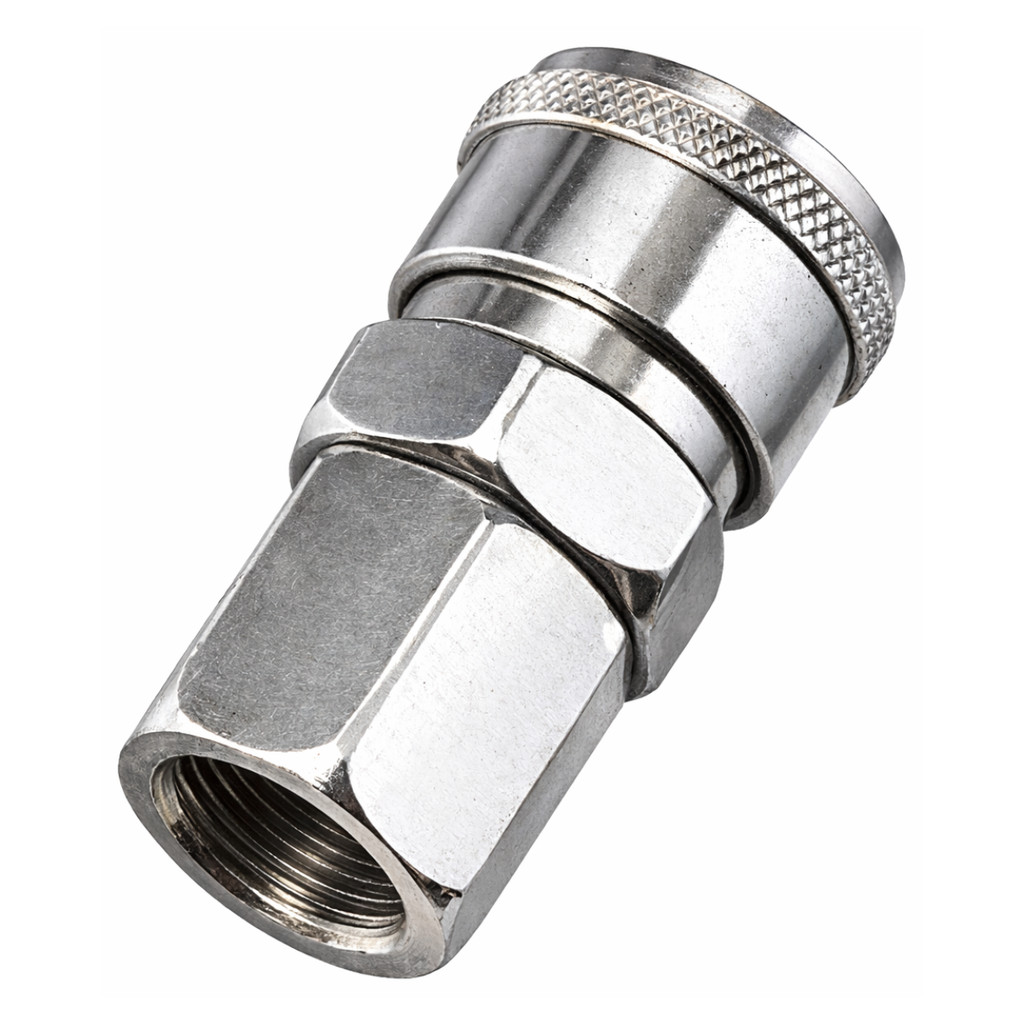 Kit 3 Engate Rápido Pneumático 1/4" Rosca Fêmea SF20 Trava Esfera P/ Compressor Mangueira