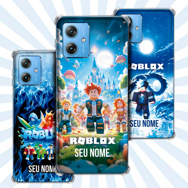 Capa Capinha - Motorola Moto G54 - Jogo Roblox Gamer Avatar Skin Personalizada Nome