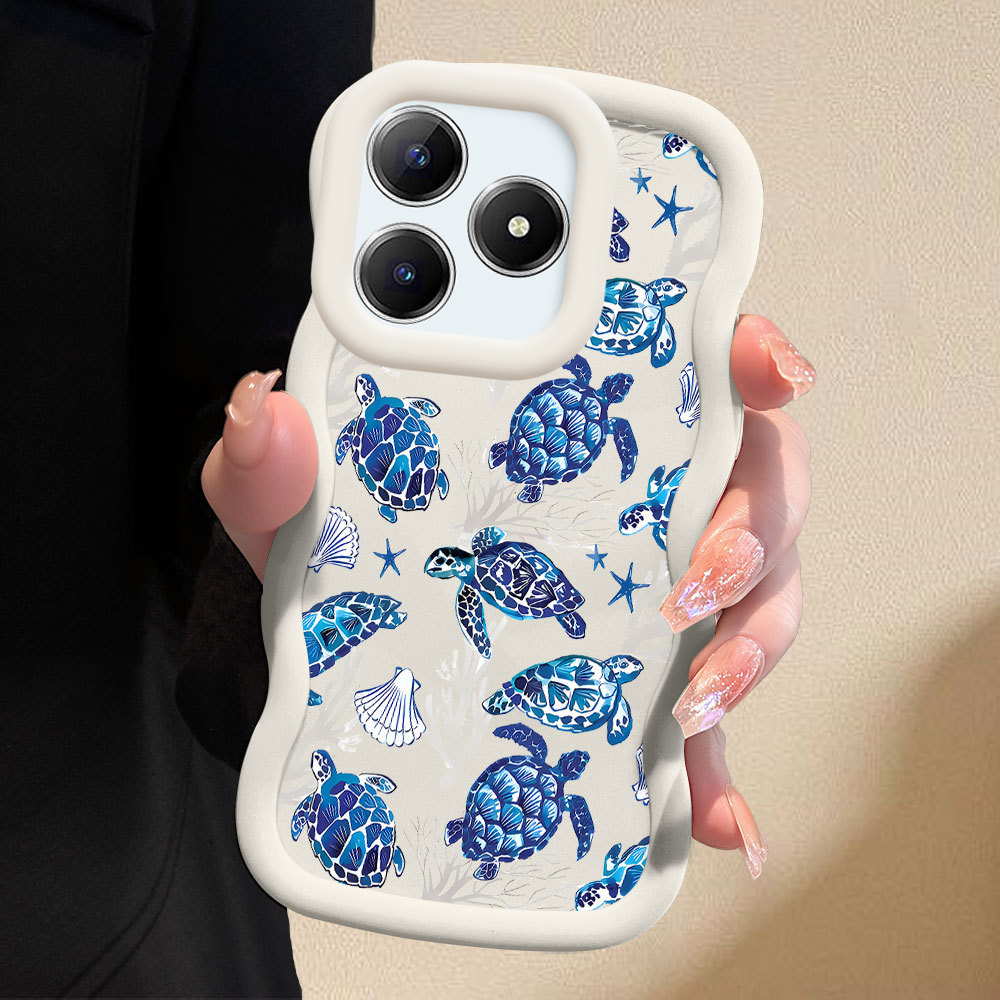 Capinha Fofo Para Realme C61 C63 Note 60 60X Narzo N61 N63 Capa De Silicone Macia Estilo Simples Macaron Case 0471