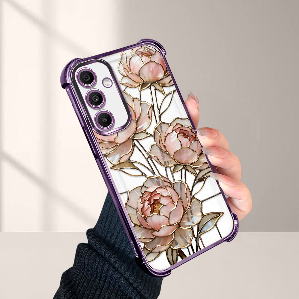 Capinha Anti Impacto Transparente Para Samsung Galaxy A16 4G 5G Capa Flor Macia Proteção Case SJ 1154