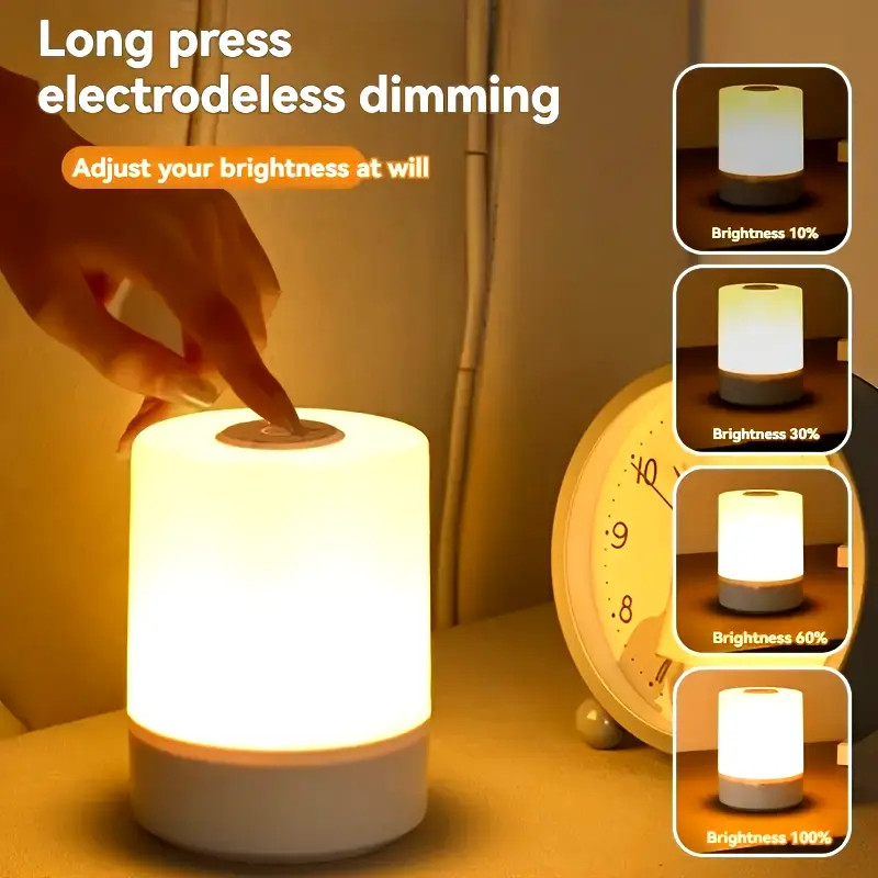 Luminária Led Recarregável Moderna De Mesa Lâmpada Decoração De Quarto Sala Escritório Touch Avaliação da loja 