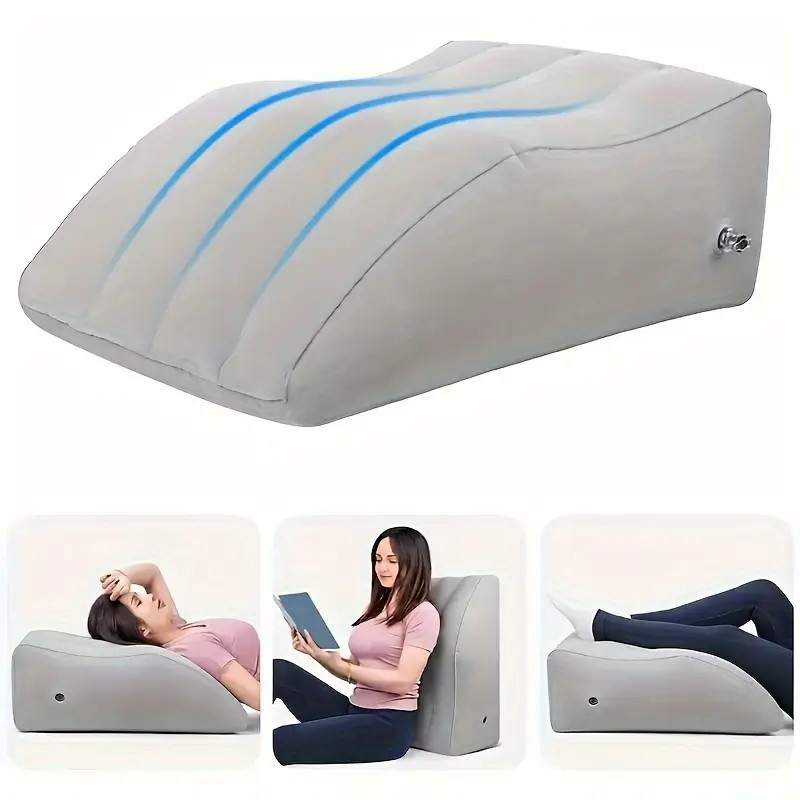 Almofada Inflável Apoio Pés Descanso Pernas Suporte Costas Portátil Viagem Travesseiro Elevação Ergonômico Vendido(s) 