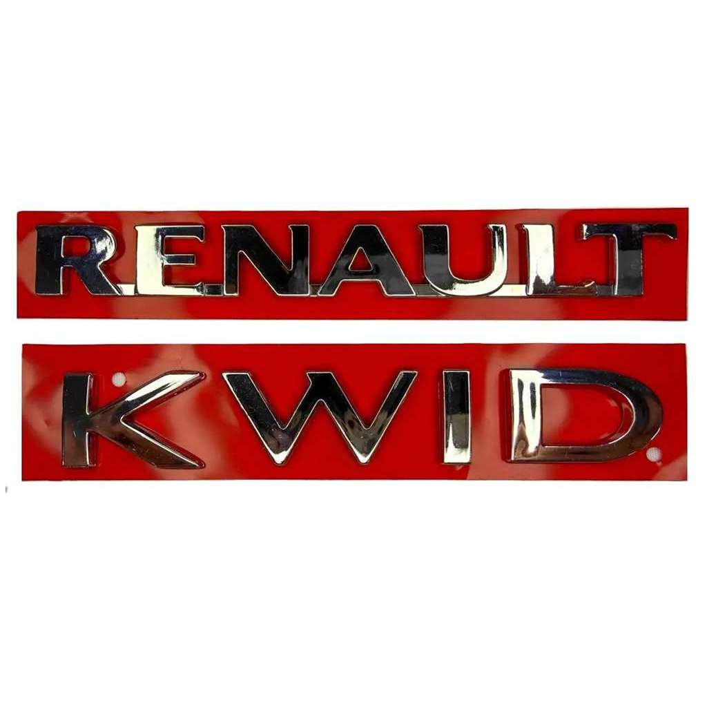 Kit Adesivo Renault e Kwid 2015 a 2026 Original Renault Cromado