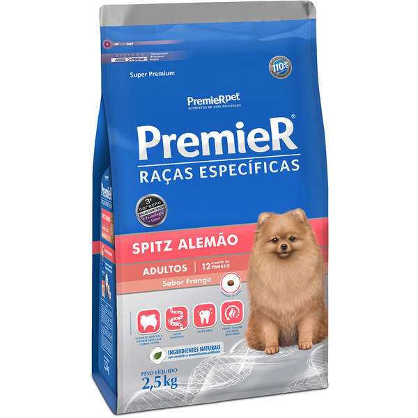 Ração Seca Cão PremieR Pet Spitz Alemão Adulto Frango 2,5kg