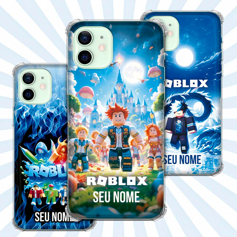 Capa Capinha - iPhone 12 - Jogo Roblox Gamer Avatar Skin Personalizada Nome