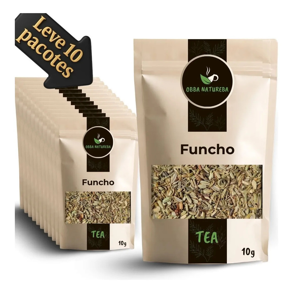 Funcho para Chá Produção de Ervas Selecionada Uso Tradicional Em Infusão - Receba 10 Pacotes