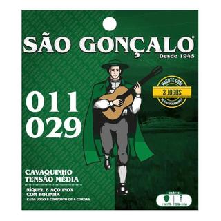 Kit 3 Encordoamento São Gonçalo Cordas P- Cavaco Com Bolinha